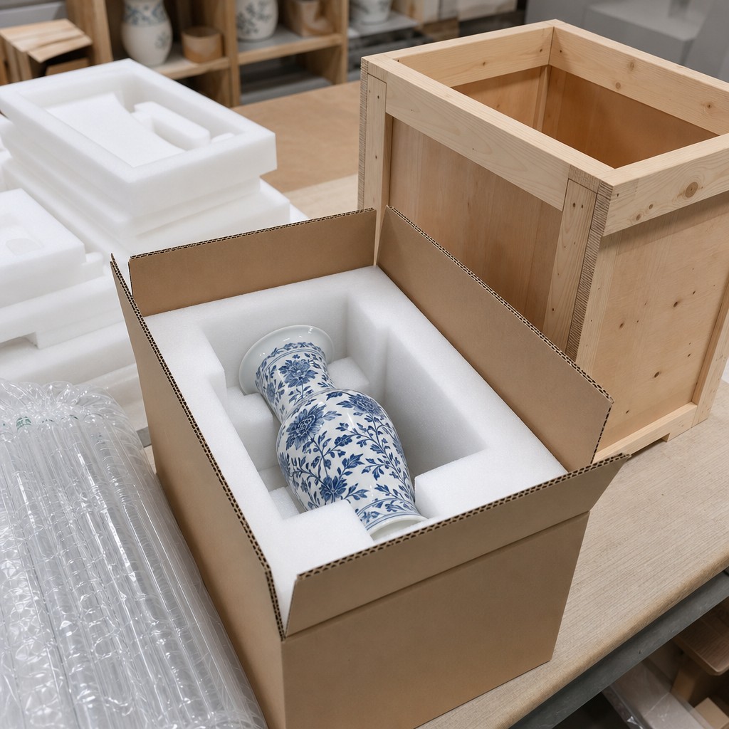 Fragile porcelain packing
